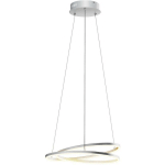 LINDBY - LED SUSPENSION À INTENSITÉ VARIABLE 'DAVIAN' EN ALUMINIUM POUR SALON & SALLE À MANGER - NICKEL SATINÉ