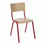 LOT DE 4 - CHAISE SCOLAIRE T6 ROUGE