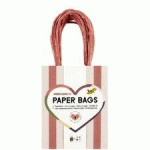 LOT DE 4 - SAC EN PAPIER 'STRIPES CLASSIC', TAILLE: M