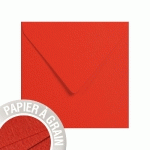 PAQUET DE 5 ENVELOPPES GRAIN DE POLLEN 140X140MM 120G/M² - COQUELICOT - LOT DE 10