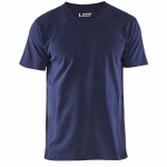 T-SHIRT COL V MARINE TAILLE M - BLAKLADER