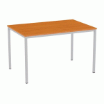 TABLE À MANGER VERSYS AVEC BASE ARGENTÉE RAL 9006 120 X 80 X 743 CM CERISIER