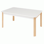 TABLE ERGO RECTANGULAIRE T4 - BLANC/HÊTRE - MANUTAN COLLECTIVITÉS