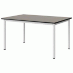 TABLE MALIBU 120X80 T4 4P STRA GRIS U727/NOIR BLC 9016