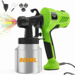 HUEPAR - VAPORISATEUR DE PEINTURE PISTOLET DE PULVÉRISATION ÉLECTRIQUE DE 400W AVEC RÉCIPIENT EN MÉTAL DÉTACHABLE DE 800ML, CONTRÔLE RÉGLABLE DE