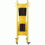 BARRIÈRE EXTENSIBLE JAUNE/NOIR SUR ROULETTES LONGUEUR 36 M - CRASH STOP