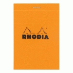 LOT DE 5 - BLOC DE BUREAU RHODIA 8,5 X 12 CM AGRAFÉ ORANGE N°12 - 5 X 5 - 80 FEUILLES