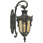 LAMPE D'EXTÉRIEUR APPLIQUE LANTERNE ANTIQUE DOWN LAMP H 43 CM MÉTAL BRONZE VERRE