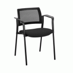 FAUTEUIL SIMONE - DOSSIER MAILLE NOIR