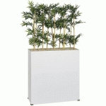 JARDINIÈRE MÉTAL SUR PATINS M1 HAUTEUR 90 CM BAMBOUS BLANC