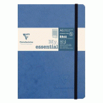 LOT DE 5 - MY.ESSENTIAL AGE BAG CARNET BROCHURE COUSU DOS CARRÉ À PAGES NUMÉROTÉES A5 192 PAGES PETITS CARREAUX PAPIER IVOIRE 90G - BLEU