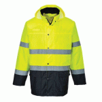 PORTWEST S166 VESTE DE PLUIE HV BICOLORE JAUNE/MARINE - TAILLE L
