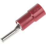 CONNECTEUR À BROCHES À SERTIR ISOLÉ RS PRO PLACAGE ETAIN, DIA. BROCHE 1.9MM, LONG. BROCHE 9MM, ROUGE 16AWG 1.5MM²