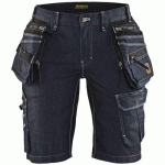 SHORT X1900 ARTISAN DENIM STRETCH 2D FEMME/NOIR TAILLE 36 - BLAKLADER