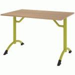 TABLE CANTATE FIXE 160X80 CM DL - HÊTRE NAT. SORANO/VERT GRANNY - RODET