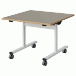 TABLE MALIBU RAB. 80X80 T3 DL STRA ALAISÉ GRIS U727/BLC 9016