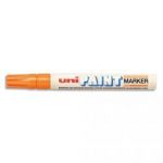UNIBALL MARQUEUR PEINTURE À BASE D'HUILE INDÉLÉBILE PTE MOYENNE OGIVE CORPSMÉTAL COLORIS ORANGE UNI PAINT