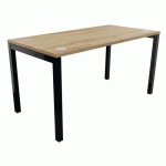 BUREAU DROIT ASTRO ARCHE 140X70 CHÊNE VIEILLI/NOIR - BURONOMIC