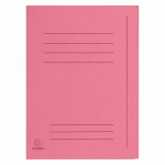 CHEMISE DOSSIER 3 RABATS EXACOMPTA 24 X 32 CM ROSE - PAQUET DE 50