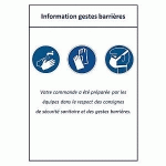 ETIQUETTES D'EXPÉDITION GESTES BARRIÈRES COVID-19 - ROULEAU DE 500