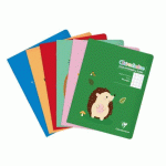 LOT DE 10 - CAHIER PIQUÉ CLAIRENFANTINE 17X22 CM 96 PAGES GRANDS CARREAUX COULEUR ALÉATOIRE - ASSORTIS