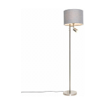 QAZQA - JELENA - LAMPADAIRE AVEC LAMPE DE LECTURE - 1 LUMIÈRE - H 150 CM - GRIS - MODERNE - ÉCLAIRAGE INTÉRIEUR - SALON I CHAMBRE I CUISINE I SALLE À