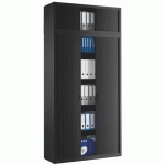 RÉHAUSSE À RIDEAUX ECO-CONÇUE CLASSIQUE H 44 X L 100 CM NOIR