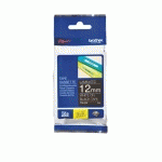 RUBAN LAMINÉ BROTHER 12 MM TZE 335 NOIR ÉCRITURE BLANCHE