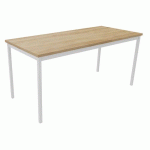 TABLE DE RÉUNION TREFF 160 X 70 CHÊNE VIEILLI/ BLANC