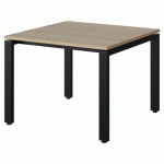 TABLE MALIBU 80X80 T3 SOUDÉ STR ABS CHÊNE 1146/NOIR 9005