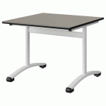 TABLE MALIBU 80X80 T4 DL STRA ANTIB GRIS U727/NOIR BLC 9016