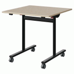 TABLE MALIBU RAB 80X80 T6 DL ST ISO BEIGE 1460/BEI NOIR 9005 - MANUTAN EXPERT