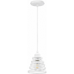 LUSTRE SUSPENSION MODERNE RESSORT MÉTAL E27 POUR SALON CHAMBRE DÉCORATION INTÉRIEURE ÉCLAIRAGE LAMPE SUSPENSION BLANC - BLANC