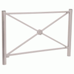 BARRIÈRE PROVINCE ROSACE 1.57 M INOX BROSSÉ - ZINC GRIS 7044 - PROCITY