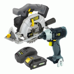 KIT MACHINES POUR TERRASSE BOIS + BATTERIE 1,5 AH + CHARGEUR FARTOOLS