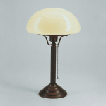 LAMPE DE TABLE 43 CM E27 CRÈME VERRE LAITON MASSIF ART NOUVEAU LAMPE DE CHEVET - LAITON ANTIQUE, CRÈME