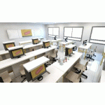 PAILLASSE ÉLÈVE CUVE DROITE GLACE ÉMAILLÉE 300 CM 9010 BLANC - MANUTAN COLLECTIVITÉS