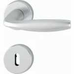 POIGNÉES SUR ROSACES CLÉ I - ALUMINIUM ASPECT INOX - NEW YORK HOPPE