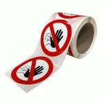 ROULEAU DE PICTOS - ACCÈS INTERDIT - P001 - ISO 7010 - 250 EX  - 25 MM