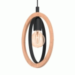 EGLO SUSPENSION BASILDON EN BOIS/ACIER, À 1 LAMPE