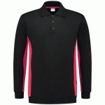 SWEAT COL POLO BICOLOR 302003 BLACK-RED 7XL - TRICORP WORKWEAR