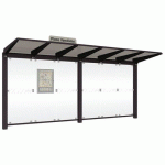 ABRI BUS VENISE 5 M SANS BARDAGES LATÉRAUX - NOIR 9005 - PROCITY