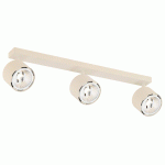 ARGON SPOT POUR PLAFOND CHLOE RÉGLABLE À 3 LAMPES, BEIGE