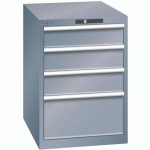 ARMOIRES À TIROIRS GRIS 564X725X850 AVEC 4 TIROIRS 75KG - LISTA