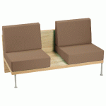 BANQUETTE 2 PLACES FAAR PVC URBAN TERRE - MANUTAN COLLECTIVITÉS