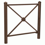 BARRIÈRE PROVINCE ROSACE 1.07 M AGORA - ZINC MARRON 8017 - PROCITY