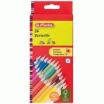 LOT DE 4 - CRAYONS DE COULEUR TRIANGULAIRES, ÉTUI CARTON DE 24