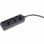 MULTIPRISE 3 PRISES SANS INTERRUPTEUR NOIRE - 40 M - DEXLAN