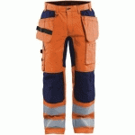 PANTALON ARTISAN STRETCH HAUTE-VISIBILITÉ TAILLE 40L - BLAKLADER