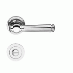 POIGNÉES DE PORTE SUR ROSACES RONDES SÉRIE R 260 SCHÖNTAL - CHROMÉ - À CONDAMNATION KARCHER DESIGN